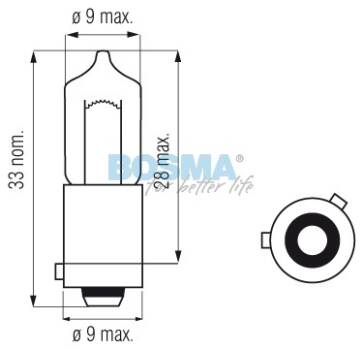 ŻARÓWKA 24V H21W BAY9S HALOGEN BOSMA 5800