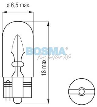 ŻARÓWKA 12V 3W T07 BOSMA 4001