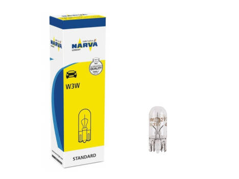ŻARÓWKA 12V 3W W3W CAŁOSZKLANA NARVA