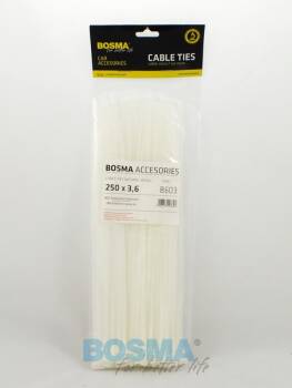 OPASKA KABLOWA 250X3.6 BIAŁA 100 SZT.