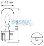 ŻARÓWKA 12V 5W W5W T10 BOSMA 6098