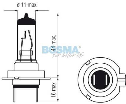 ŻARÓWKI SUPER WHITE 12V 55W H7 PX26D (TWIN BOX) BOSMA
