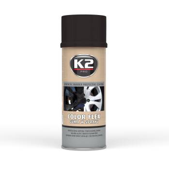 K2 GUMA SPRAY COLORFLEX CZARNY POŁYSK 400ML