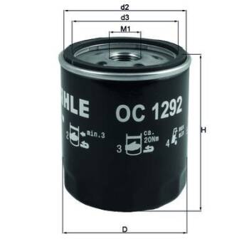 OC 1292 FILTR OLEJU