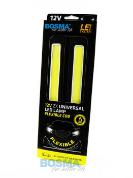 UNIWERSALNA LAMPA LED 12V 1XCOB BIAŁY 6000K 260MM 2 SZT.