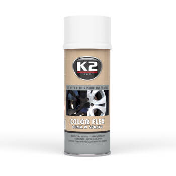 K2 GUMA SPRAY COLORFLEX BIAŁY POŁYSK 400ML