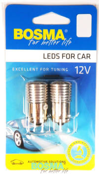 ŻARÓWKA 12V 1XLED HIGHPOWER BA15S BIAŁA 6000K 2 SZT.