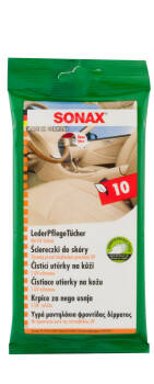 SONAX ŚCIRECZKI DO SKÓRY 10 SZT.