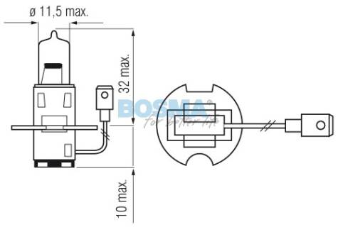 ŻARÓWKA 12V 55W H3 PK22S LONG LIFE HEAVY DUTY BOSMA 6715