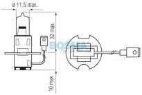ŻARÓWKA 12V 55W H3 PK22S LONG LIFE HEAVY DUTY BOSMA 6715
