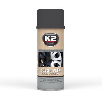 K2 GUMA SPRAY COLORFLEX CZARNY MAT 400ML