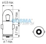 ŻARÓWKA 12V 2W BA7S BOSMA 1840