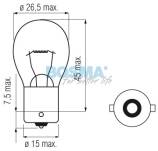 ŻARÓWKA 24V 21W P21W BA15S 25X47MM BOSMA 0447