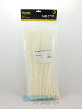 OPASKA KABLOWA 300X7.6 BIAŁA 100 SZT.