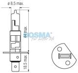 ŻARÓWKI SUPER WHITE 12V 55W H1 P14,5S (TWIN BOX) BOSMA
