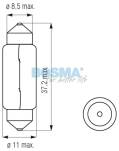 ŻARÓWKA 12V 5W C5W SV8,5 10X36MM BOSMA 1680