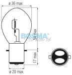 ŻARÓWKA 12V 35/35W BA20D S2 BOSMA 1185