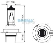 ŻARÓWKA 24V 70W H7 PX26d LONG LIFE HEAVY DUTY BOSMA