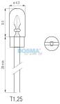 ŻARÓWKA 12V 0,8W T1,25 WIRE END BOSMA 6128