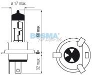 ŻARÓWKA 12V 60/55W H4 P43T LONG LIFE HEAVY DUTY BOSMA
