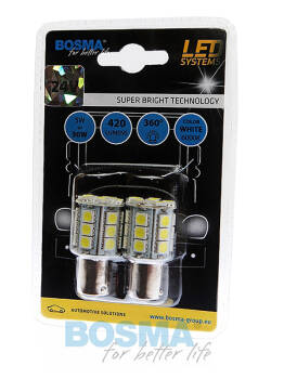 ŻARÓWKA 24V SMD 24XSMD BA15S WHITE 2 SZT. 3093