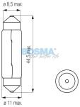 ŻARÓWKA 24V 10W SV8,5 11X44MM BOSMA 0683