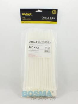 OPASKA KABLOWA 200X4.8 BIAŁA 100SZT