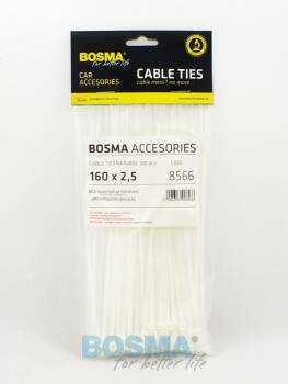 OPASKA KABLOWA 160X2.5 BIAŁA 100SZT